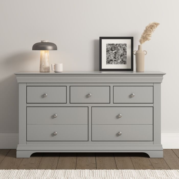 BORDEAUX 3+2 DRAWER CHEST - PEBBLE GREY