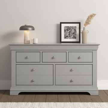 BORDEAUX 3+2 DRAWER CHEST - PEBBLE GREY