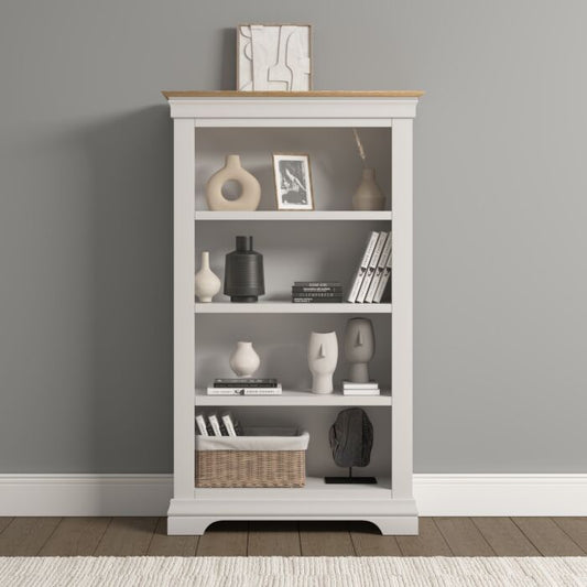 BORDEAUX BOOKCASE - IVORY/OAK
