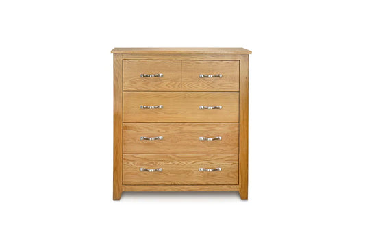 Brantham 4 Drawer Oak Chest of Drawers - Natural Oak