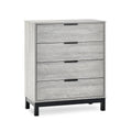 Bali 4 Drawer Chest - Grey Oak