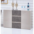 Belarus High Gloss Sideboard Cream and Stone 