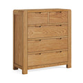 Bergen Oak 2 Over 3 Drawer Chest