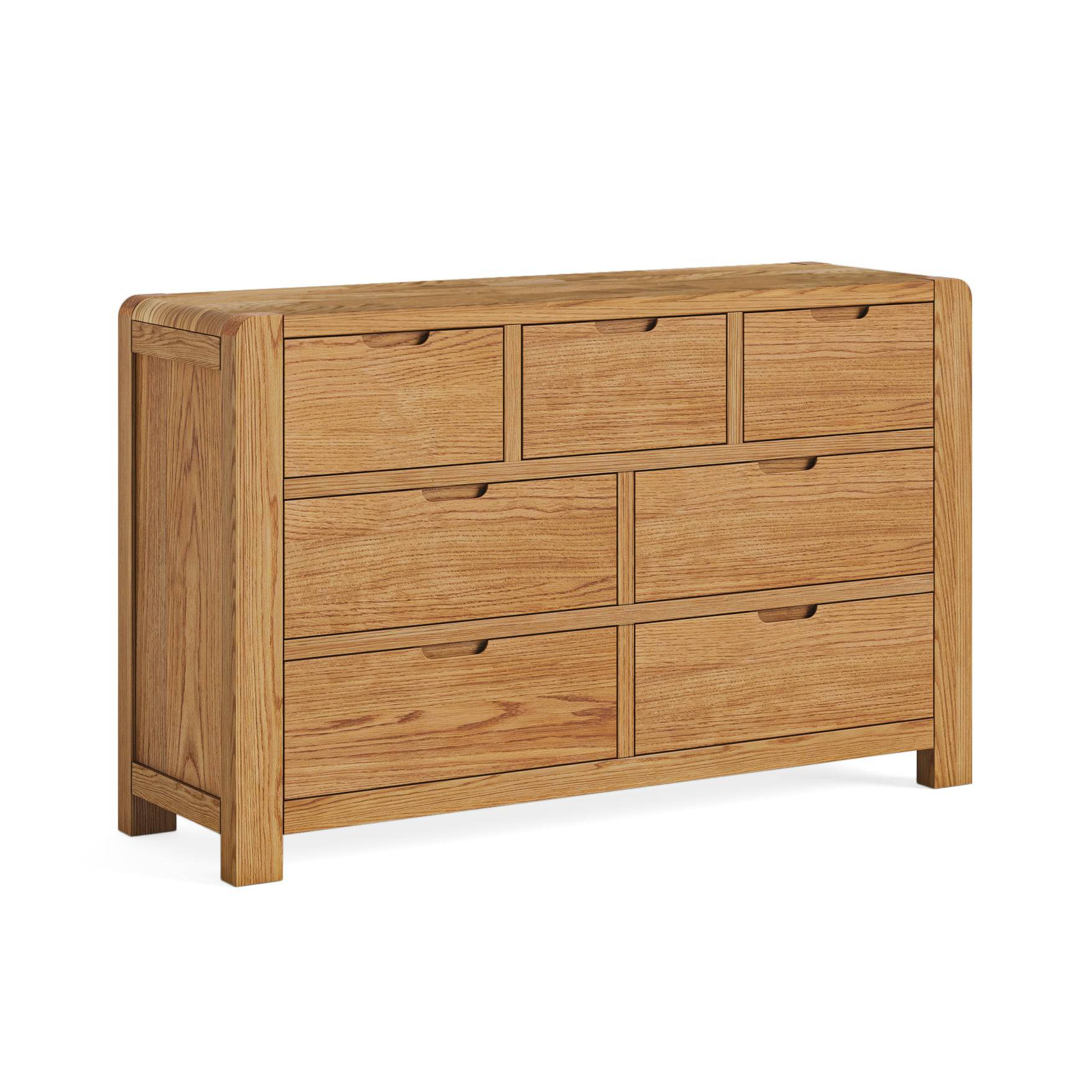 Bergen Oak 3 Over 4 Drawer Chest