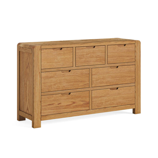 Bergen Oak 3 Over 4 Drawer Chest