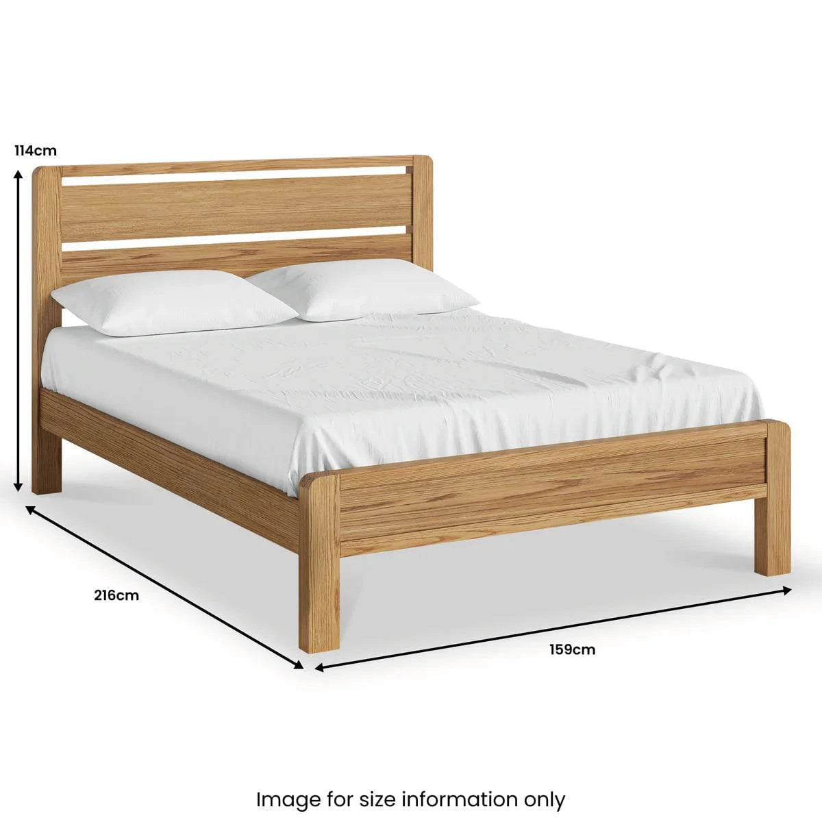 Bergen Oak Double Bed Frame