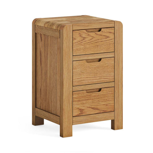 Bergen Oak Furniture Large Bedside Cabinet