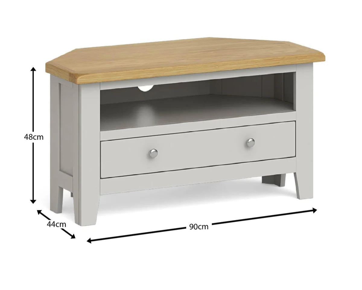 Best Guildford Grey 90cm Corner TV Stand for Sale Online - Blythe Living