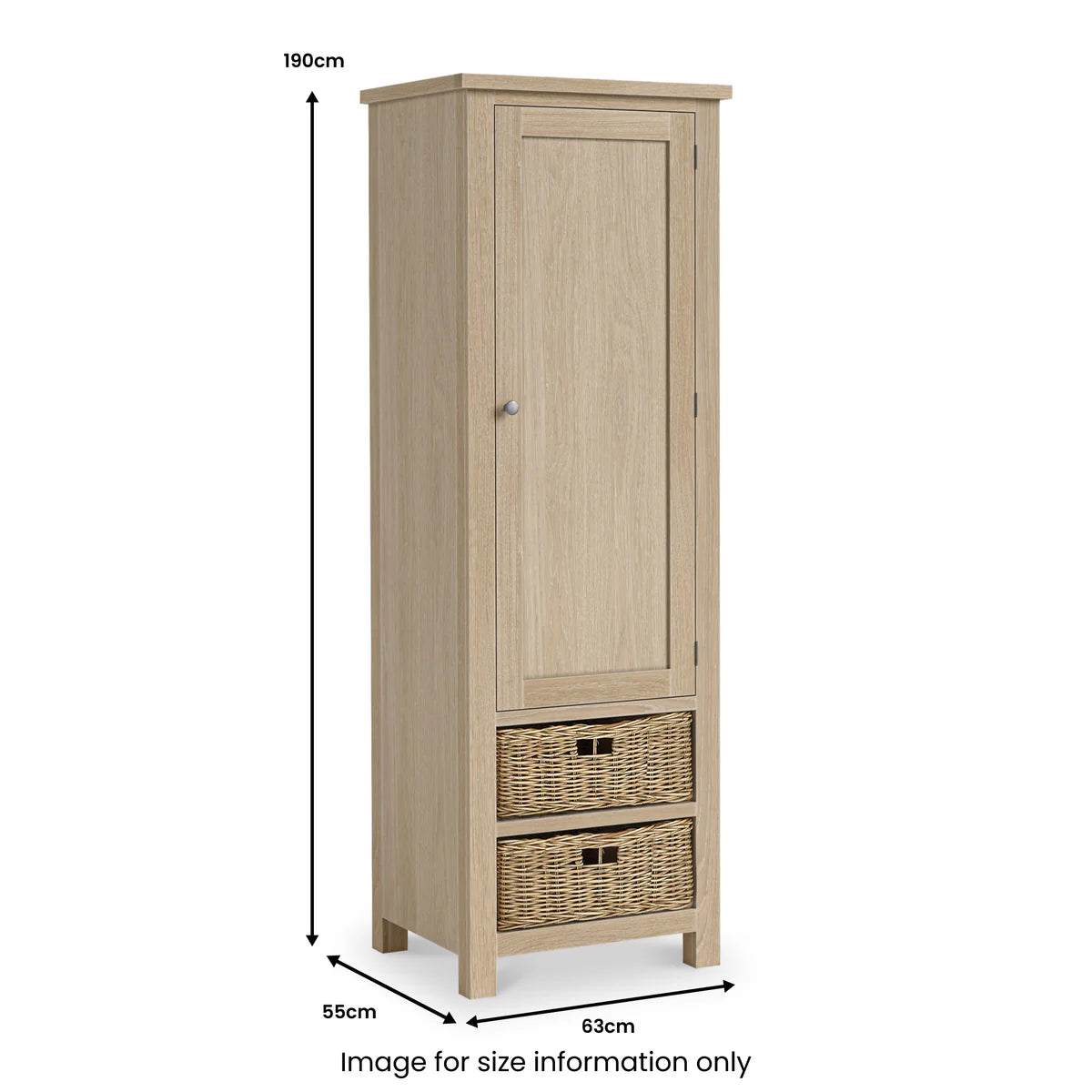 Best Modern Country Washed Oak 3 Drawer Larder for Sale