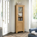 Best Normandy Oak 2 Door Corner Display Unit