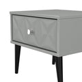 Best Pixel 1 Drawer Bedside Cabinet with Legs in Dusk Grey