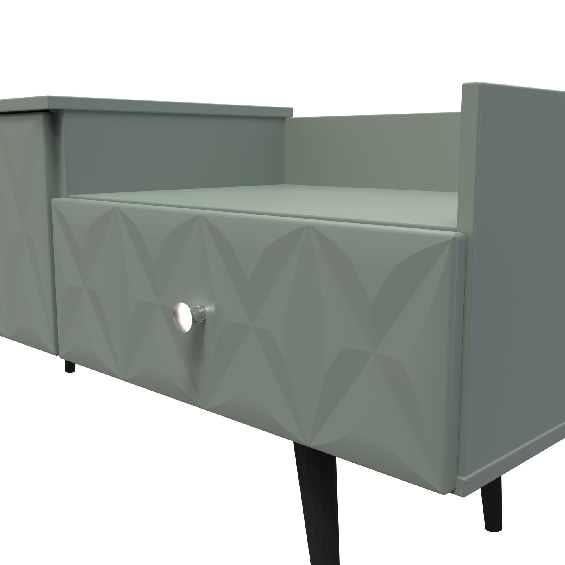 Best Pixel 2 Drawer TV Console Unit in Reed Green Colour
