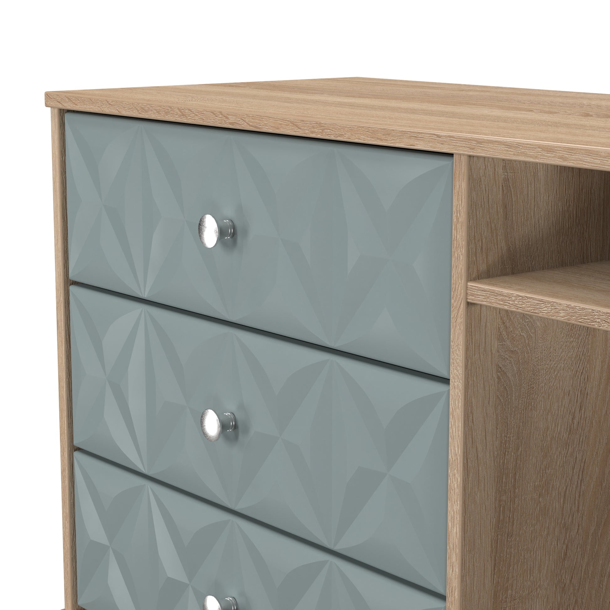 Best Pixel 3 Drawer TV Unit in Duck & Bardolino Oak Online