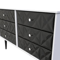 Best Pixel 6 Drawer Midi Chest in Deep Black & White Matt Colour