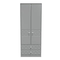 Best Pixel Tall 2 Drawer Wardrobe in Shadow Matt 