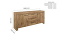 Best Price Compton 3 Drawer 2 Door Sideboard 200cm - Stylish & Practical