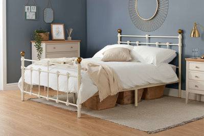 Best Quality Atlas Cream Bed Available Online - Blythe Living