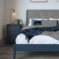 Best Quality Harrogate Blue 3-Drawer Bedside Table - Blythe Living
