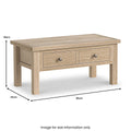 Best Quality Modern Country Washed Oak Coffee Table with Drawer 