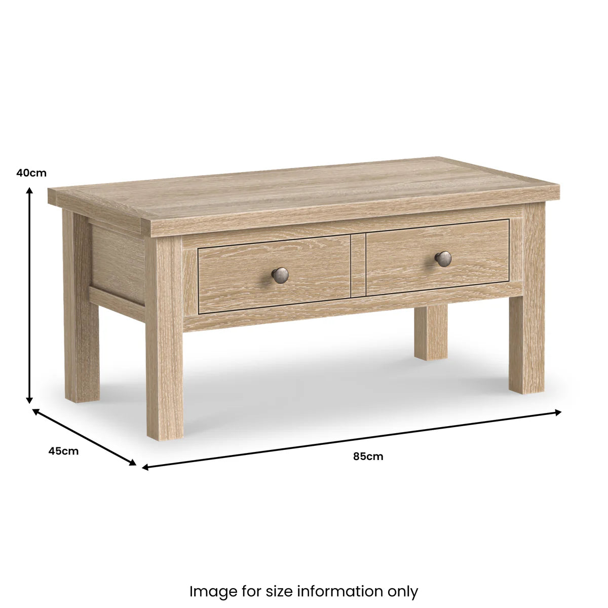 Best Quality Modern Country Washed Oak Coffee Table with Drawer 