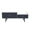 Best Quality Pixel 2 Drawer TV Console Unit in Indigo Blue and White Matt Colour