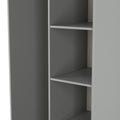 Best Quality Pixel Tall Open Display Wardrobe with Bookcase in Dusk Grey 