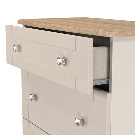 Best Sussex 3 Drawer Deep Chest in Kashmir Ash & Bardolino Oak