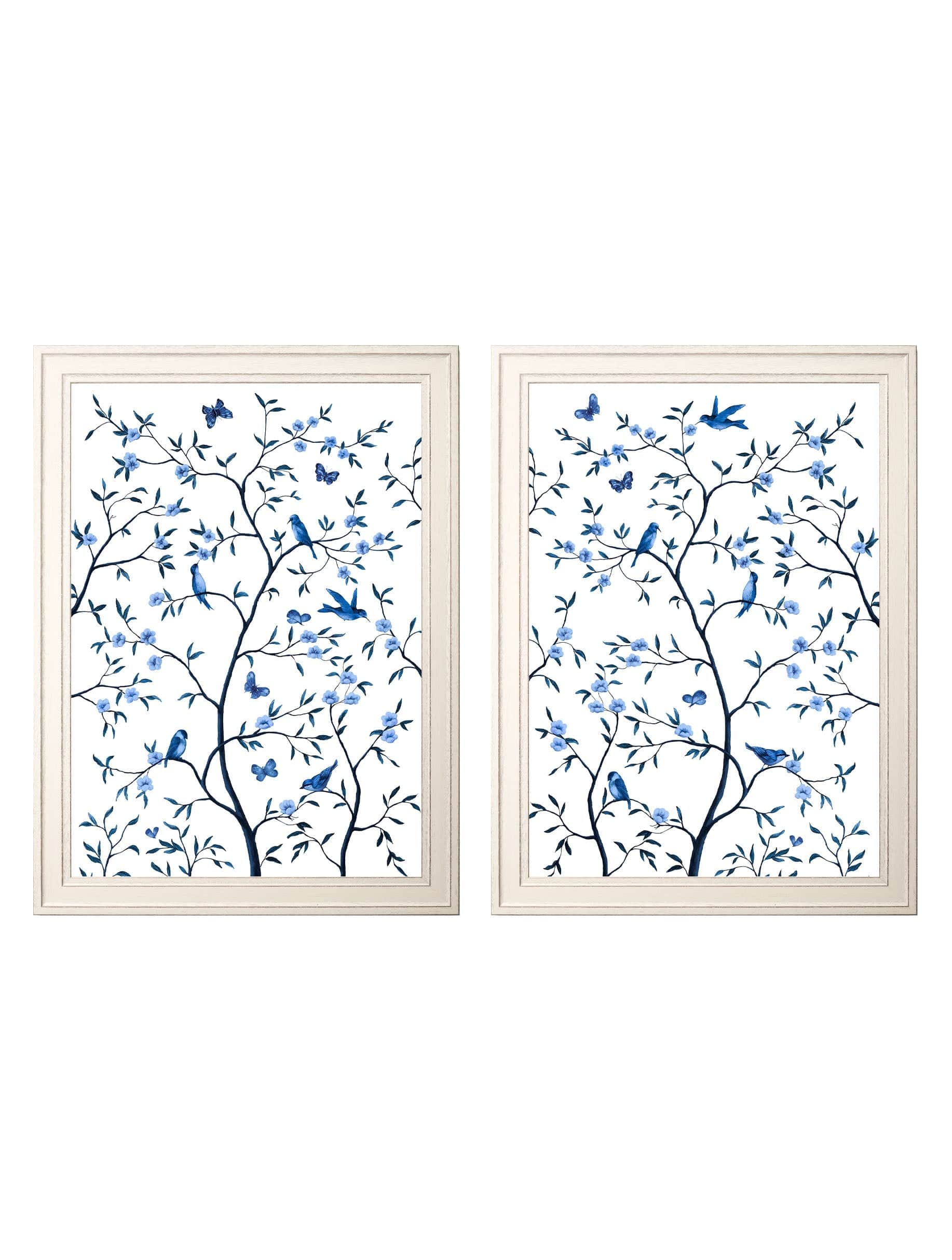 Tree of Life Blue & White Set of 2 - Blythe Living