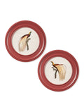 c.1809 Birds of Paradise - Round Frames Red - Blythe Living