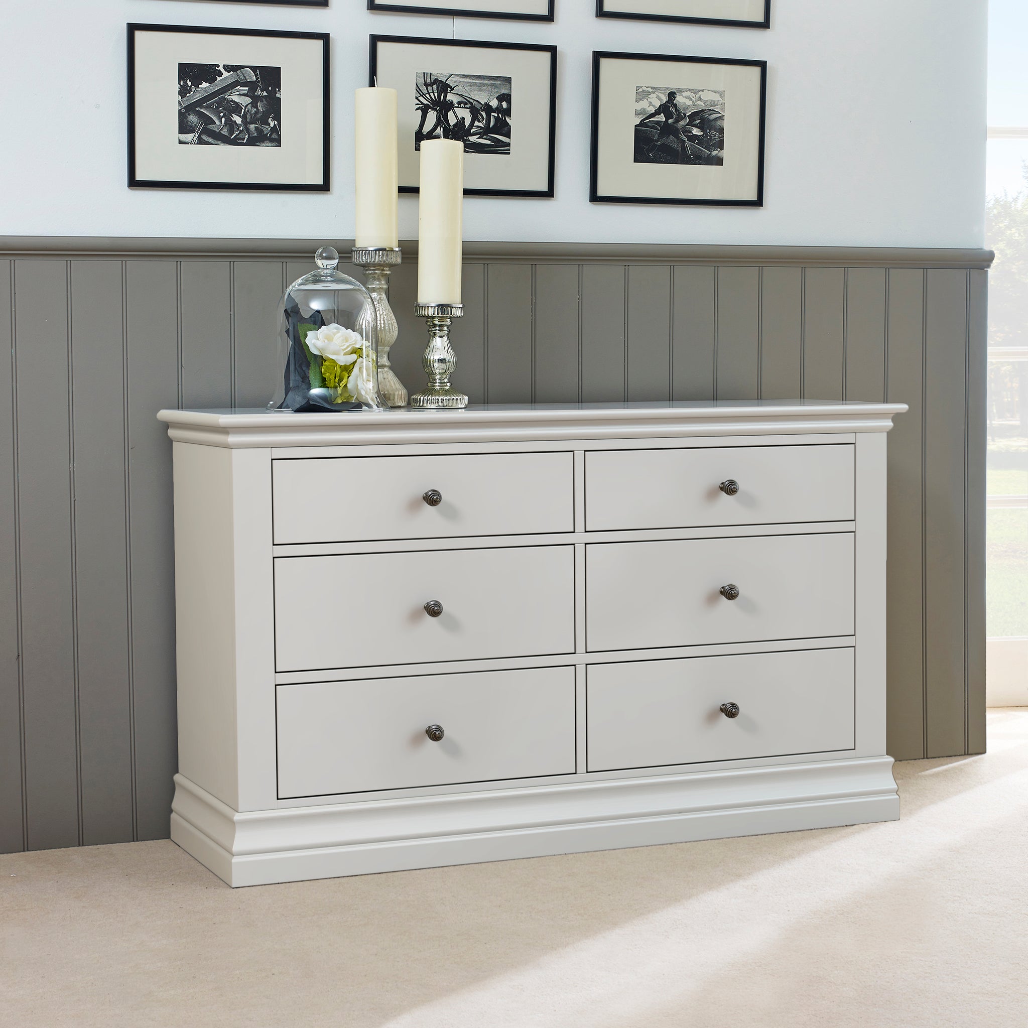 Bordeaux 6 Drawer Chest Cotton