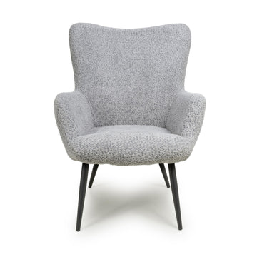 Bordeaux Textured Chenille Effect Grey Armchair 