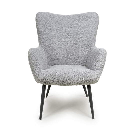 Bordeaux Textured Chenille Effect Grey Armchair 