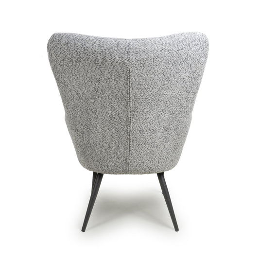 Bordeaux Textured Chenille Effect Grey Armchair Online