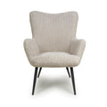 Bordeaux Textured Chenille Effect Mink Armchair 