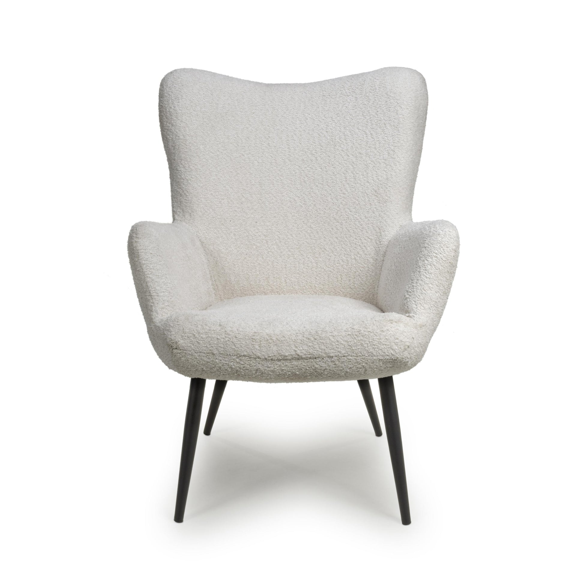 Bordeaux Textured Chenille Effect White Armchair 