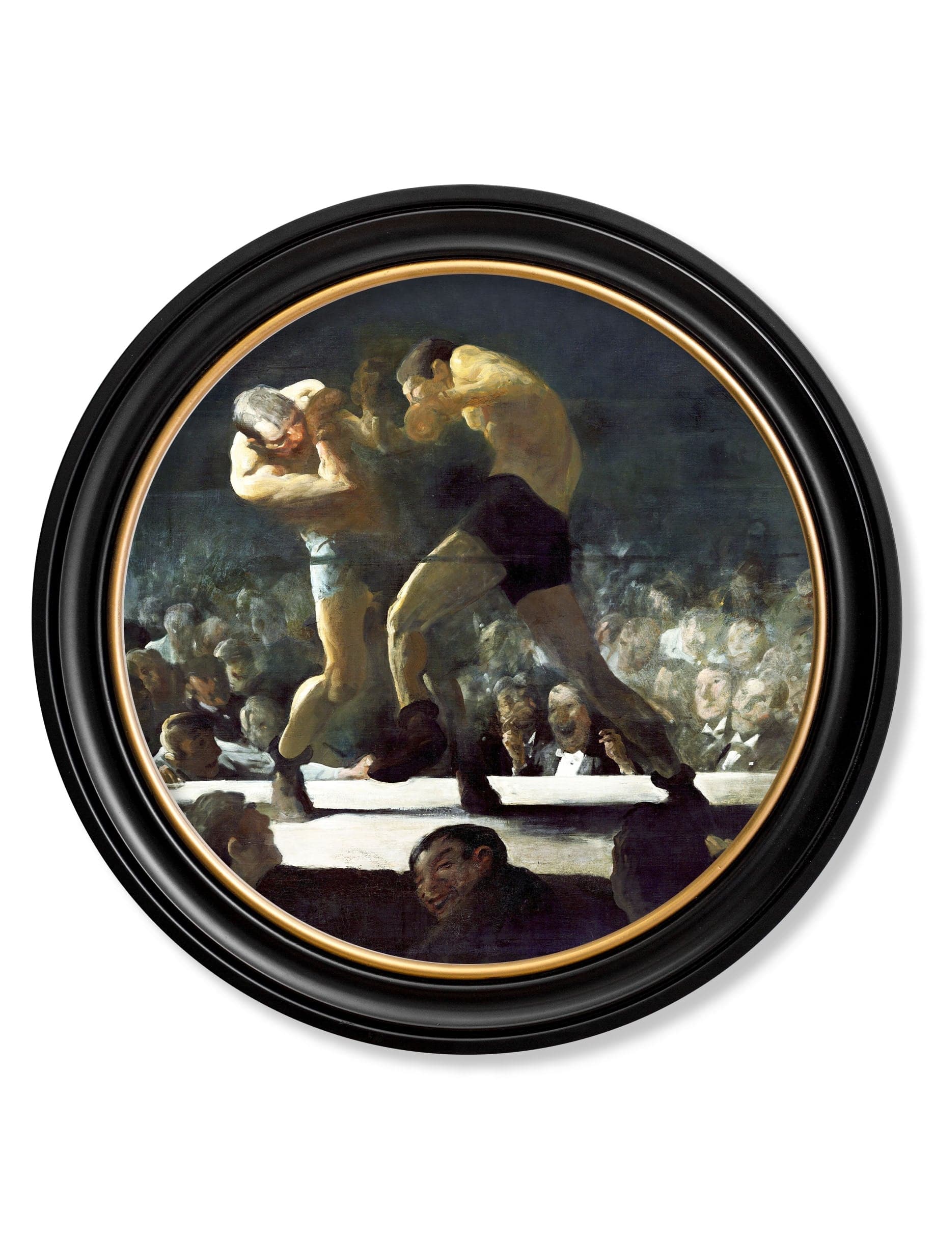 c.1900's George Bellows' Boxers - Round Frame - Blythe Living