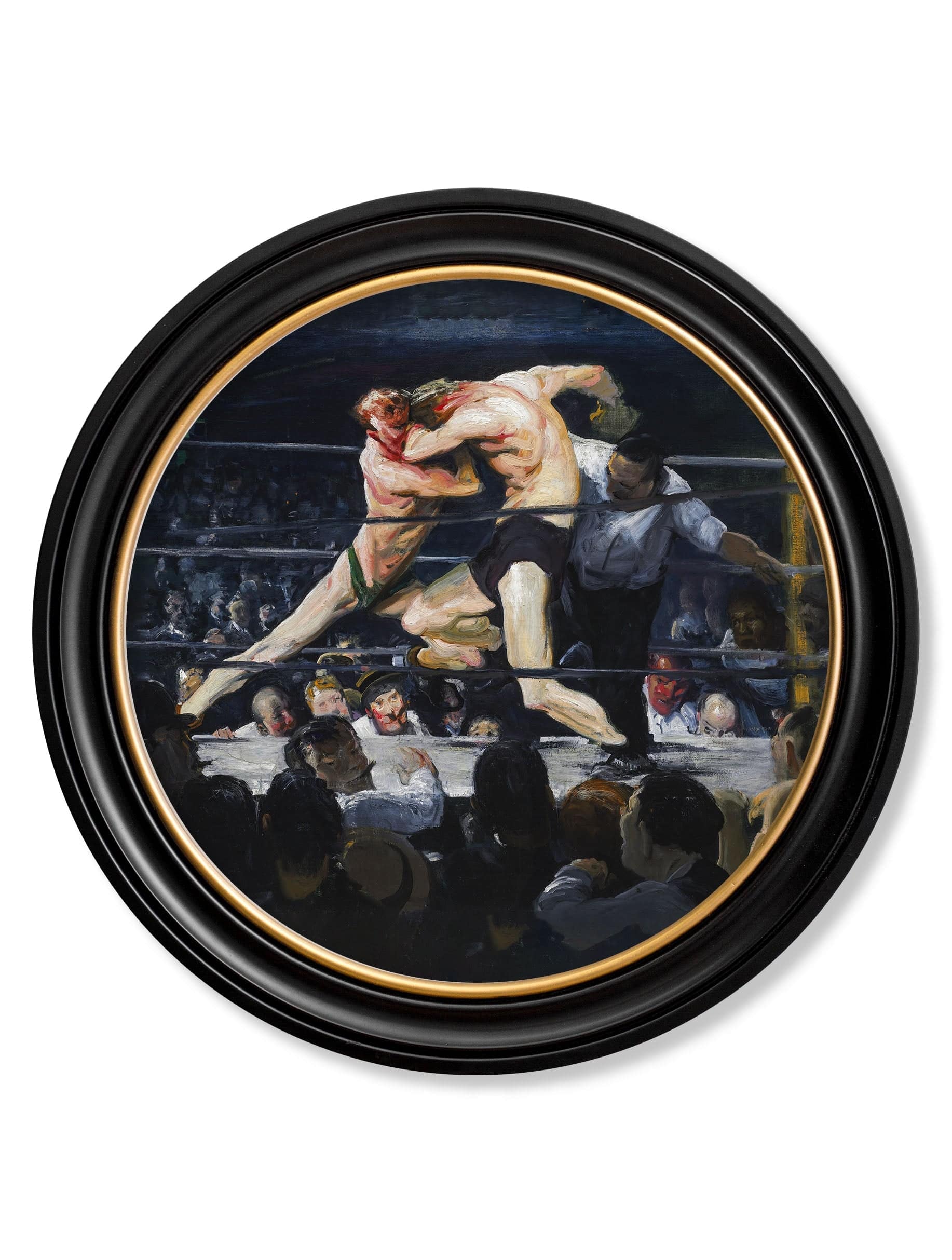 c.1900's George Bellows' Boxers - Round Frame - Blythe Living