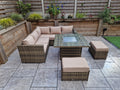 Brown Rattan Corner Sofa 