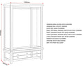 Browse tall wardrobe with natural oak styling