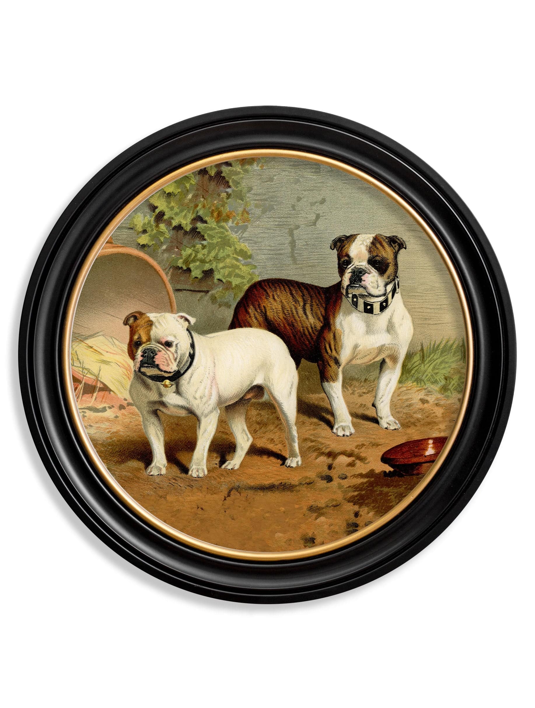 c.1881 Dogs - Round Frame - Blythe Living