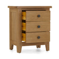 Burford Country Oak Narrow Bedside Table