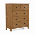 Burford Oak 2 over 3 Drawer Chest