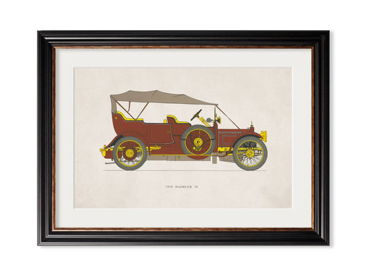 Buy 1910 Daimler 38 framed print online UK

