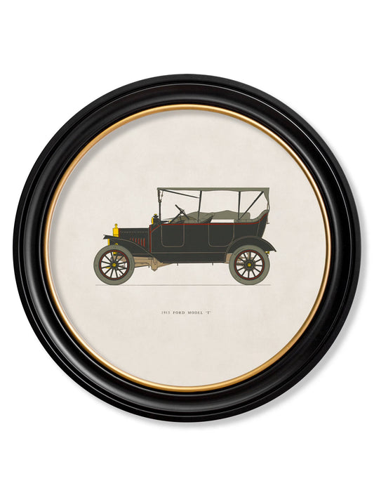 Buy 1915 Ford Model T in Round Frame vintage car wall art UK
