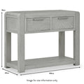Buy Amsterdam Grey Oak Narrow Hallway Table with Steel Frame