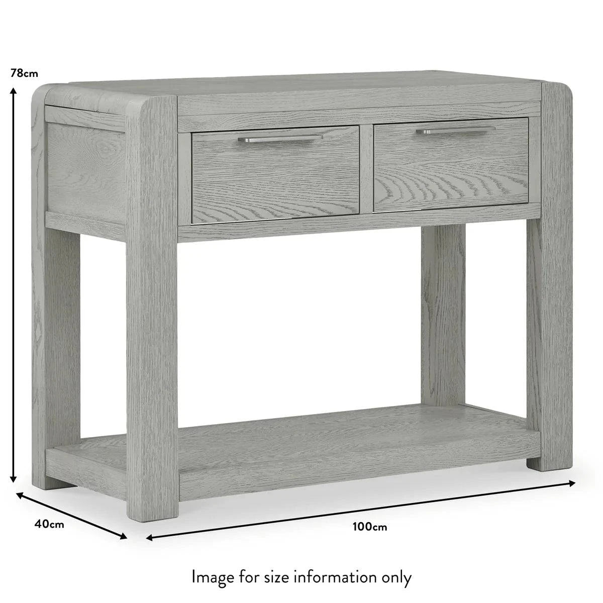 Buy Amsterdam Grey Oak Narrow Hallway Table with Steel Frame