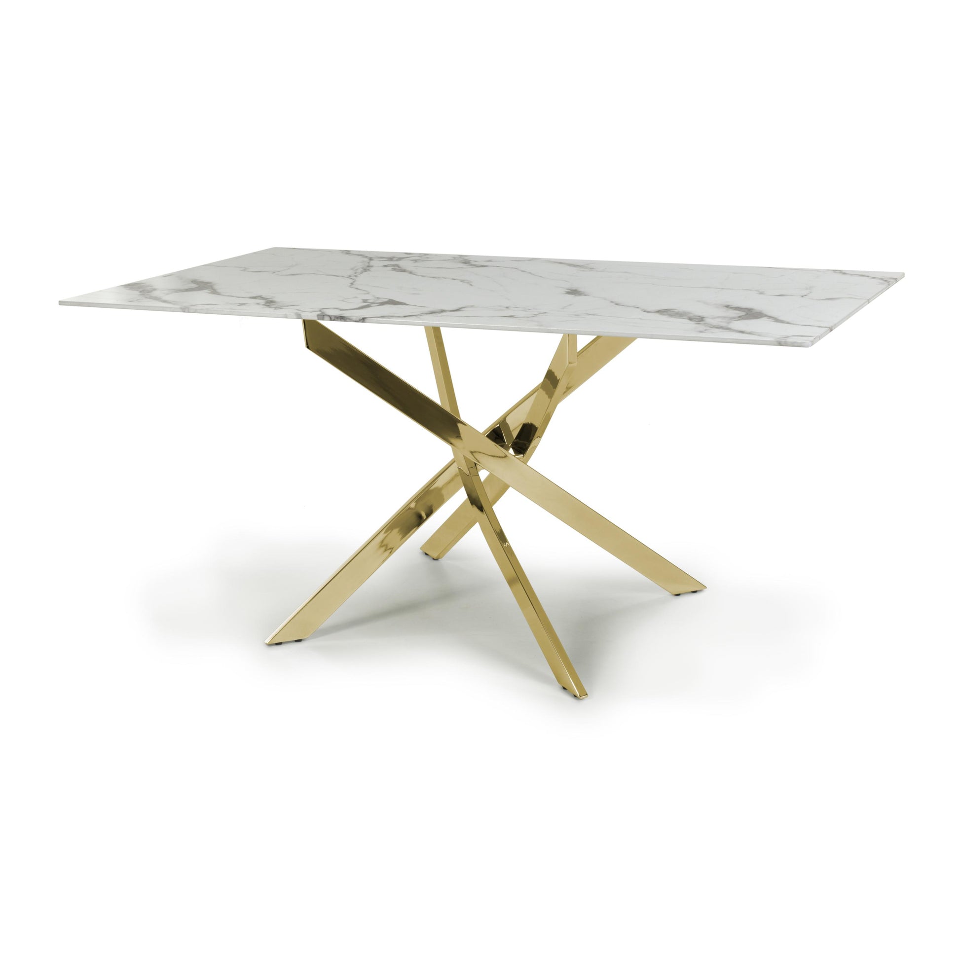 Buy Astoria Medium 1.6m White Gold Dining Table online UK