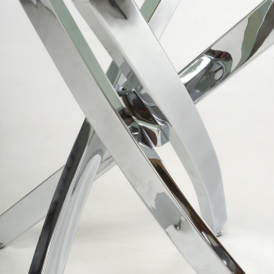 Buy Astoria Square White Chrome End Table online UK