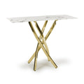 Buy Astoria White/Gold Console Table with Marble Effect Top Online
