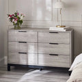 Buy Bali 6 drawer wide chest grey oak bedroom furniture UK